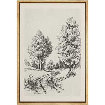 IDEA4WALL Framed Canvas Print Wall Art - Spring Forest - 16x24 - Perfect for Home & Office