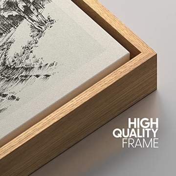 IDEA4WALL Framed Canvas Spring Forest Wall Art 16"x24"