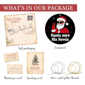 Funny Santa Six Seven Meme Ornament for Christmas 2025