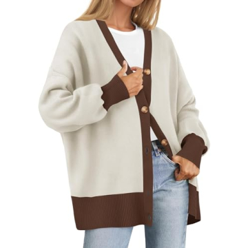 ZESICA Casual Open Front Knitted Cardigan for Women