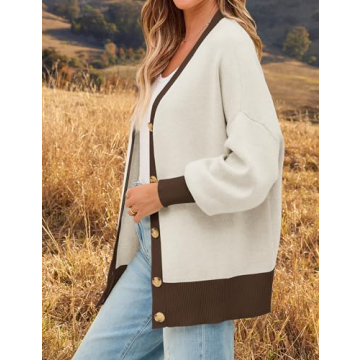 ZESICA Casual Open Front Knitted Cardigan for Women