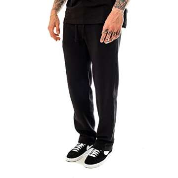 Nike Men's Sportswear Open Hem Club Pants, Black/White, Medium