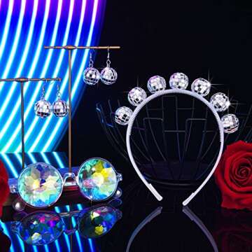 Hicarer Disco Accessories Set for 70s Costume Parties