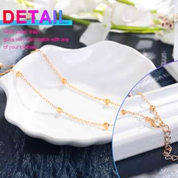 Nicute Gold Waist Chain Beaded Belly Chain Body Waist Chains Accessories for Women