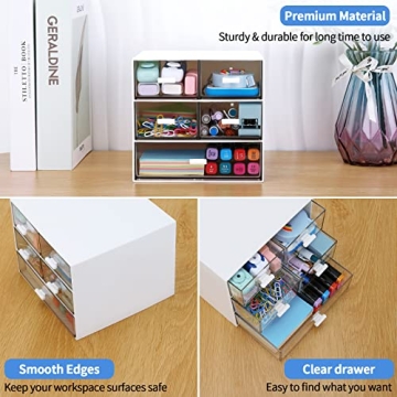 5-Drawer Desk Organizer - Stylish Office and Stationery Storage