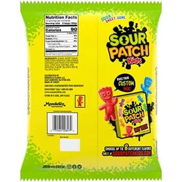 SOUR PATCH KIDS Soft & Chewy Candy, 144 Snack Packs (6 Bags)