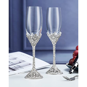 Elegant Jozen Gift Champagne Flutes - Perfect Wedding Gift Set