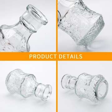 Brajttt Set of 32 Bud Vases for Flowers, Small Vintage Glass Bottles for Rustic Wedding Centerpieces and Home Decor