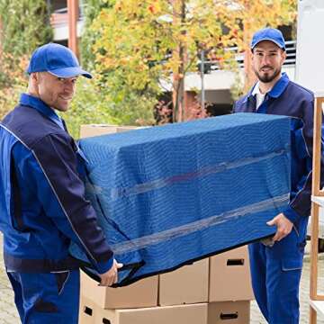 Heavy Duty Moving Packing Blankets - 12 Pack 80x72 Inches