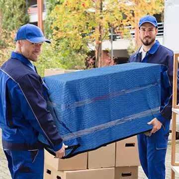 Heavy Duty Moving Packing Blankets - 12 Pack 80x72 Inches