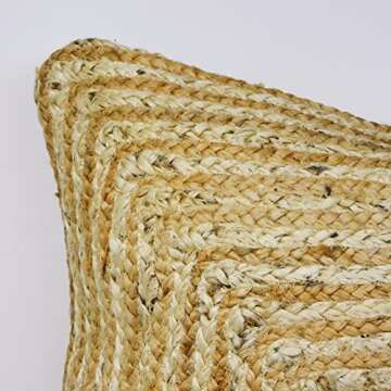 Heavenera Jute Boho Throw Pillow Covers Set of 2
