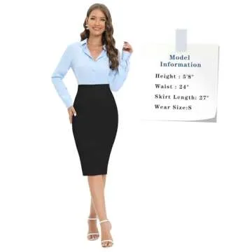 Tapata Women's Office Pencil Skirt for Business Casual