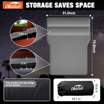 DikaSun SUV Air Mattress, Self-Inflating Memory Foam Car Bed Mattress for SUV, Travel Camping Car Sleeping Pad with Storage Bag
