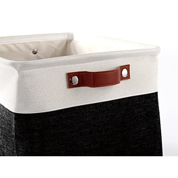 Storage Baskets for Shelves - Fabric Bins with Handles
