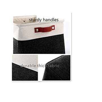 Storage Baskets for Shelves - Fabric Bins with Handles