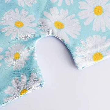 EQSJIU Girls Gymnastics Leotards With Shorts White Flower Sparkle Shinny Glitter Tumbling Outfits For Girls 4t 5t 4-5t