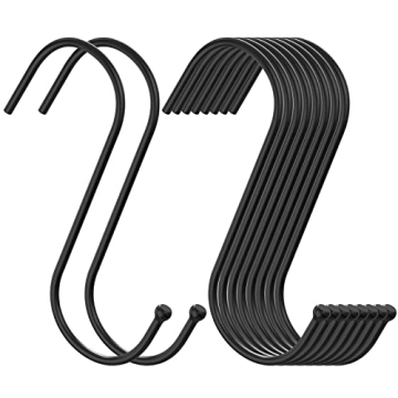 RELBRO S Hooks – Versatile Heavy Duty Storage Solutions in Black | 30 Pcs