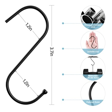 RELBRO S Hooks for Pots Pans Crafts 30 Pcs - Heavy Duty
