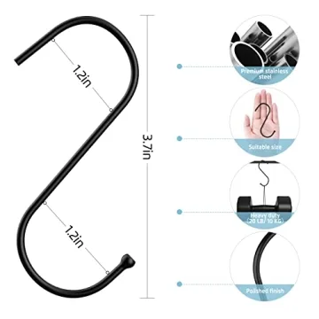 RELBRO S Hooks for Pots Pans Crafts 30 Pcs - Heavy Duty