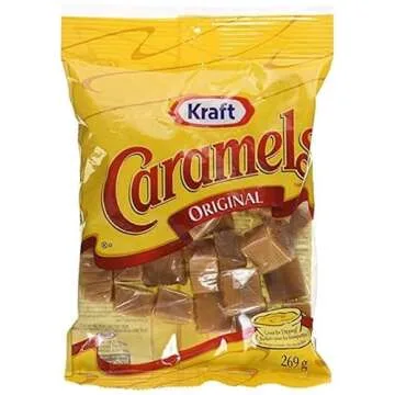Kraft Original Caramels Chewy Candy 269g/9.5oz Bag (Imported from Canada)
