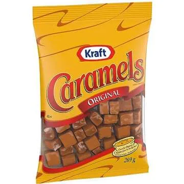 Kraft Original Caramels Chewy Candy 269g/9.5oz Bag (Imported from Canada)