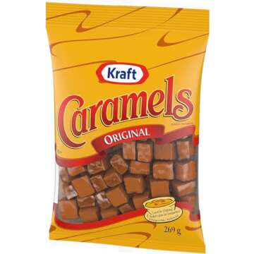 Kraft Original Caramels Chewy Candy 269g/9.5oz Bag (Imported from Canada)