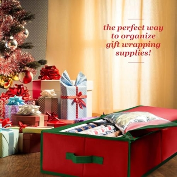 Large Capacity Christmas Wrapping Paper Storage Organizer Bag