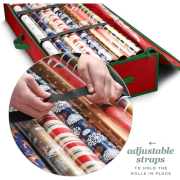 Large Capacity Christmas Wrapping Paper Storage Organizer Bag