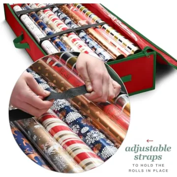 Large Capacity Christmas Wrapping Paper Storage Organizer Bag