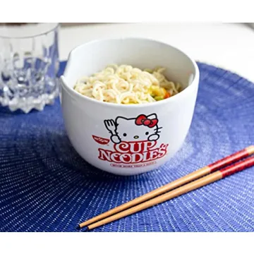 Hello Kitty Ceramic Bowl with Chopsticks - 20oz