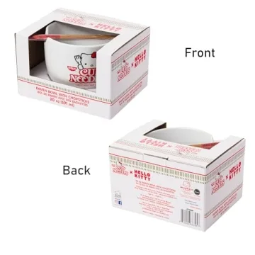 Hello Kitty Ceramic Bowl with Chopsticks - 20oz