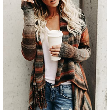 Women's Knitted Tassel Cardigan - Cozy and Stylish