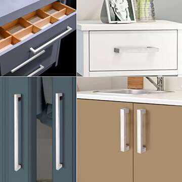 Probrico Stylish Square Cabinet Handles - 15 Pack