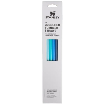 Stanley 4-Pack Reusable Quencher Straws | BPA-Free & Eco-Friendly | Blue