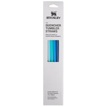 Stanley 4-Pack Reusable Quencher Straws | BPA-Free & Eco-Friendly | Blue