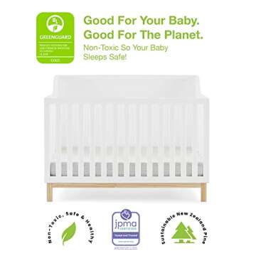 babyGap Oxford 6-in-1 Convertible Crib & Mattress Bundle