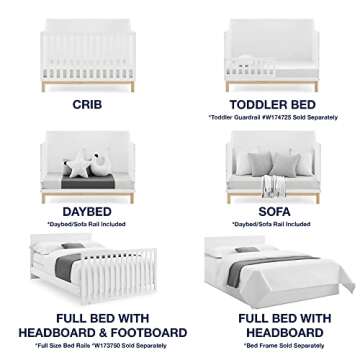 babyGap Oxford 6-in-1 Convertible Crib & Mattress Bundle