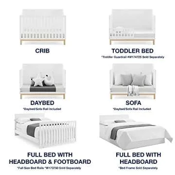 babyGap Oxford 6-in-1 Convertible Crib & Mattress Bundle