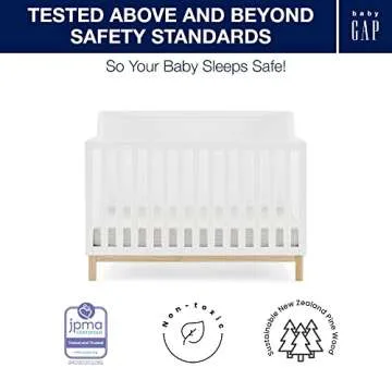 babyGap Oxford 6-in-1 Convertible Crib & Mattress Bundle