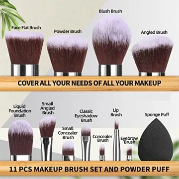 Essential BS-MALL 11pcs Bamboo Makeup Brush Set - Perfect Blend