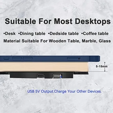 UUMAO Invisible Wireless Charger for Under Desk Use