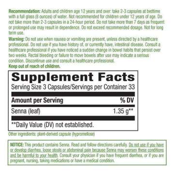Nature's Way Senna Leaves for Digestive Health Pack of 4