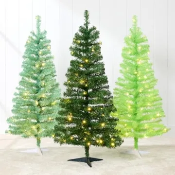 Pre-lit 4ft Christmas Tree - Mini Spruce with LED Lights