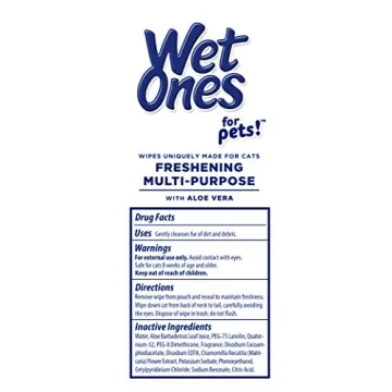 Wet Ones Cat Cleaning Wipes - Fresh & Aloe Vera 50 Count