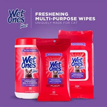 Wet Ones Cat Cleaning Wipes - Fresh & Aloe Vera 50 Count