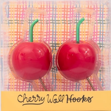 ban.do Cute Cherry Wall Hook for Decor and Organization
