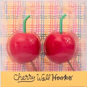 ban.do Cute Cherry Wall Hook for Decor and Organization