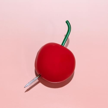 ban.do Cute Cherry Wall Hook for Decor and Organization