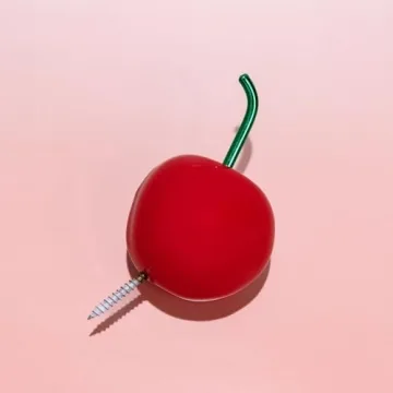 ban.do Cute Cherry Wall Hook for Decor and Organization