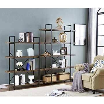 Stylish O&K FURNITURE Vintage Industrial Bookcase